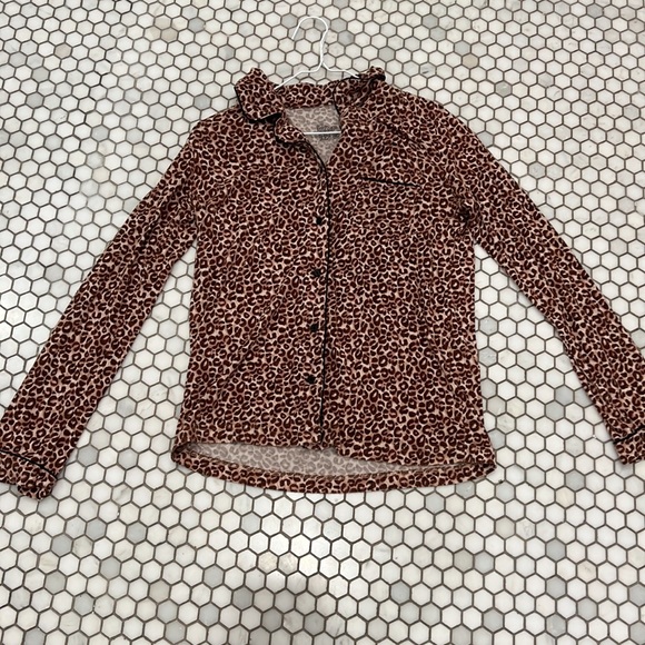 Gilligan & O'Malley Sleepwear Leopard Print Set Size S - Picture 2 of 7